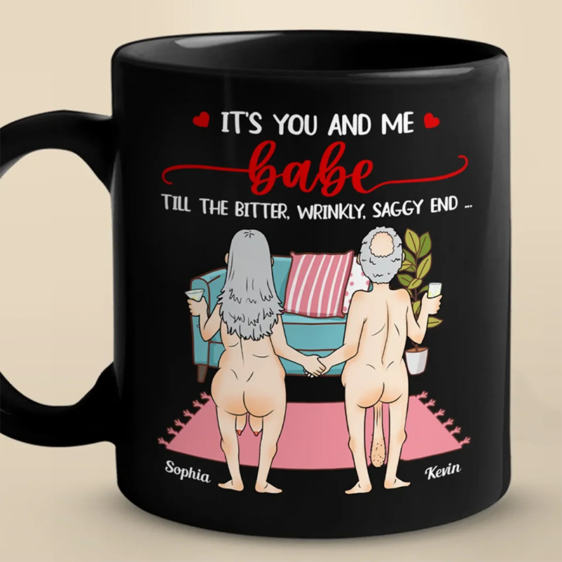 Couple Personalized Custom Black Mug