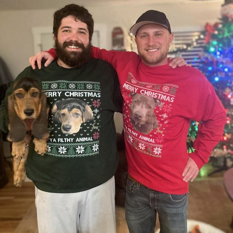 Custom Pet Photo Christmas Sweatshirt