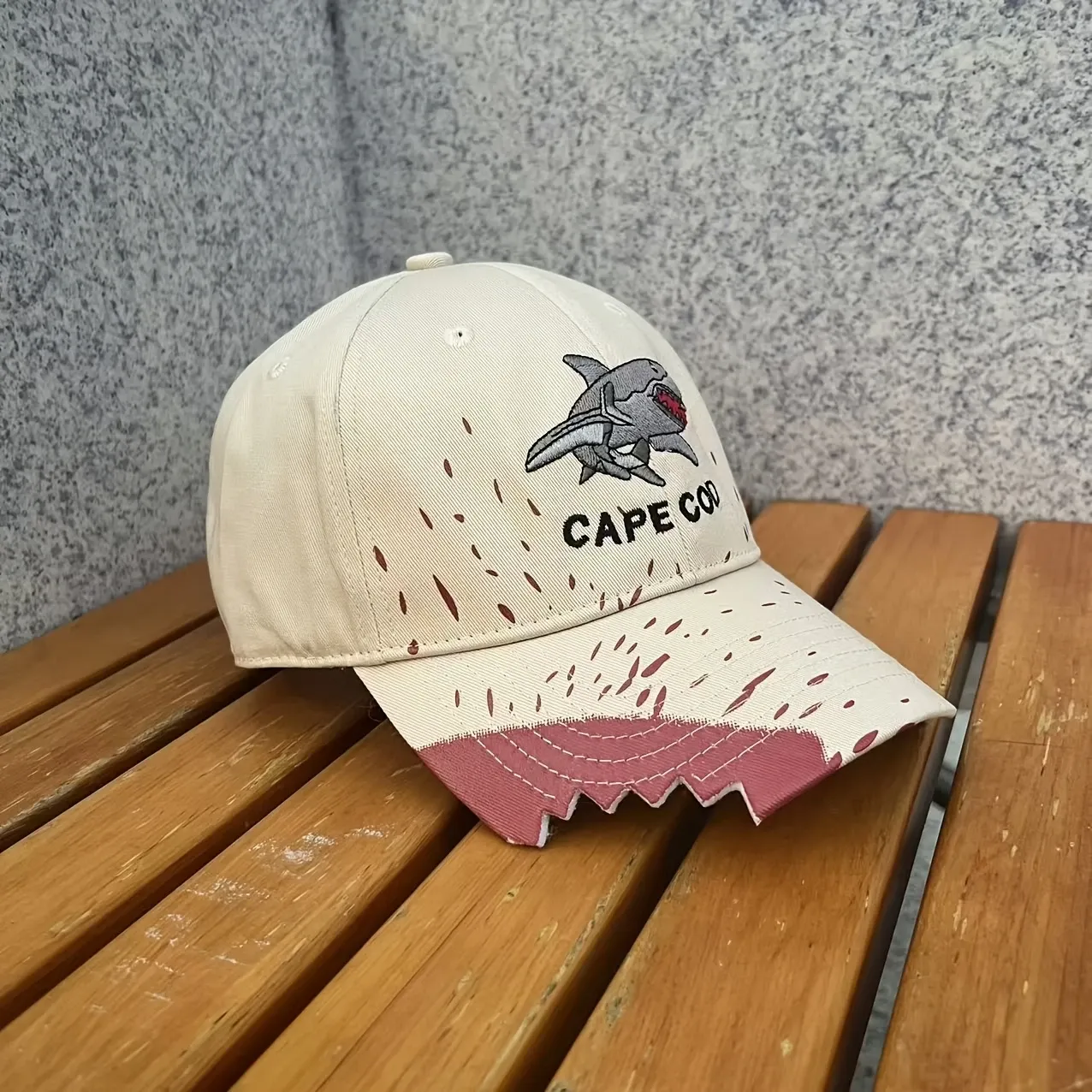 Cape Cod Shark Embroidered Baseball Cap