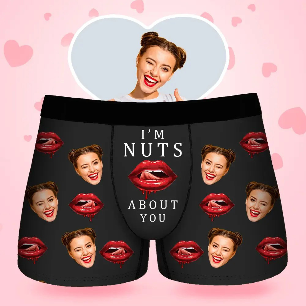 Valentine's Day Gift Customized Face Men's Boxer Briefs