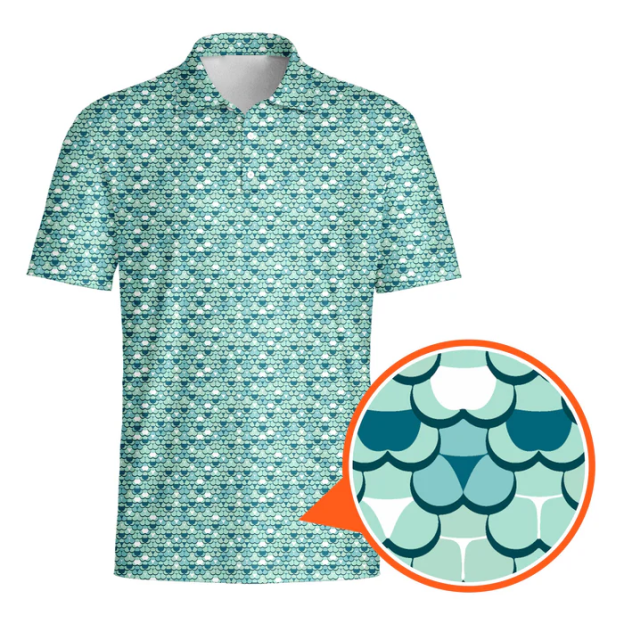 3d printed polo shirt short sleeve t-shirt for men