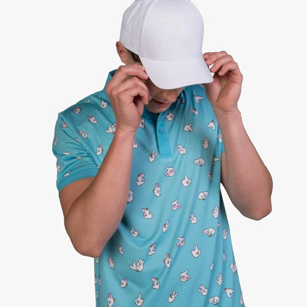 Shocker Cool Tech Performance Golf Polo in Teal