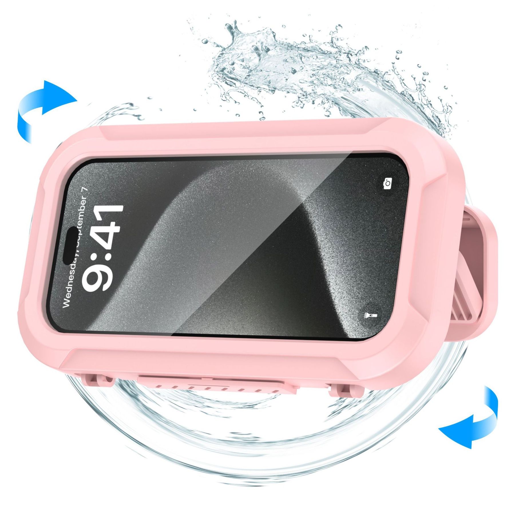 480° Rotating Waterproof Shower Phone Holder with Full Touchscreen Functionality