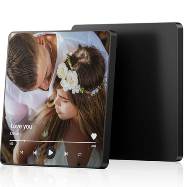Customizable photo and music magnetic stickers