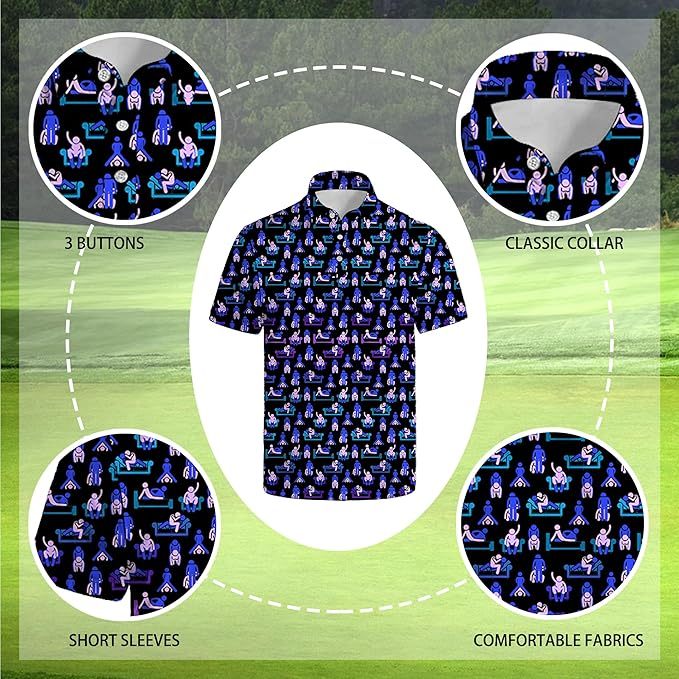 Men's Fun Golf Polo Shirt