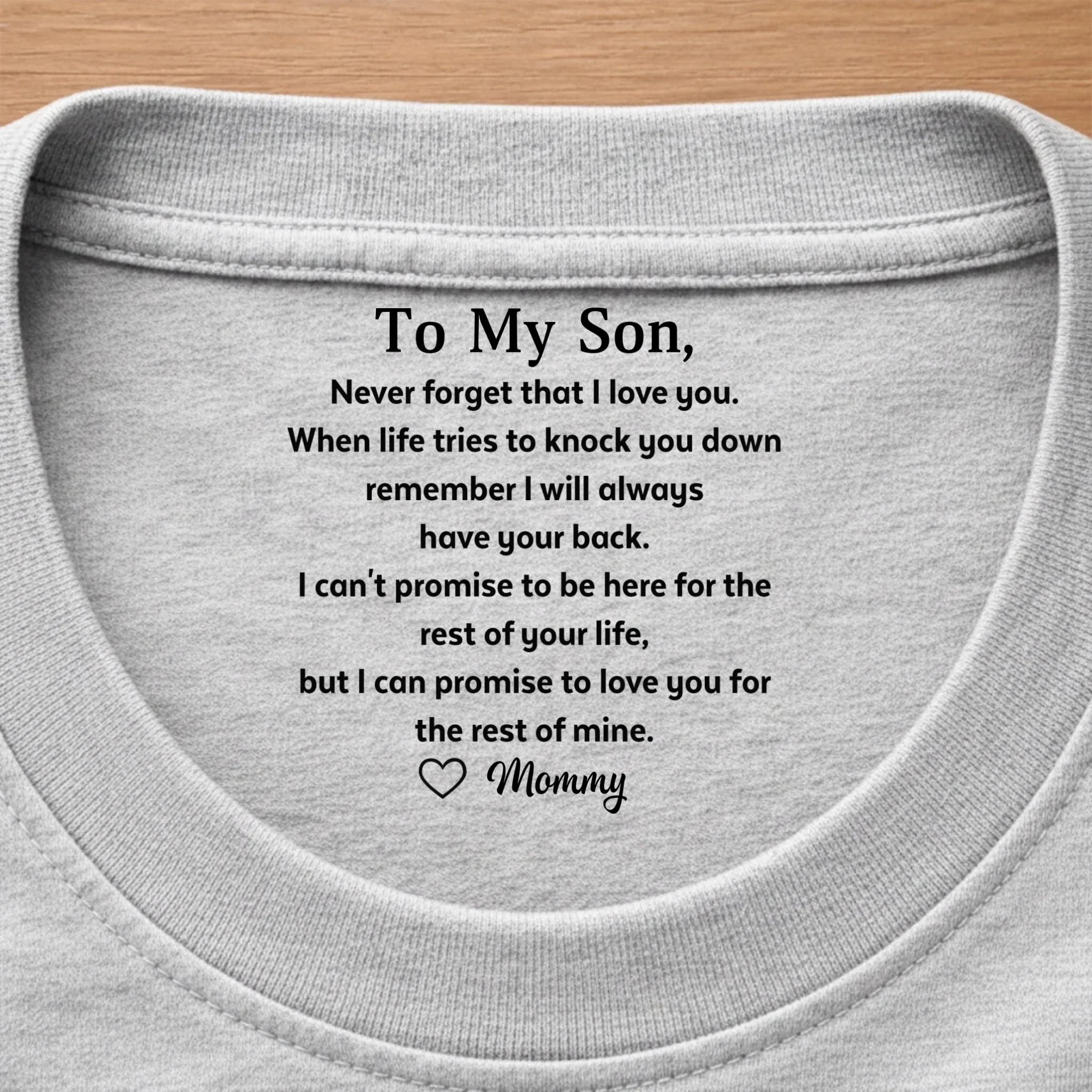 Custom Inside Neck Print T-Shirt