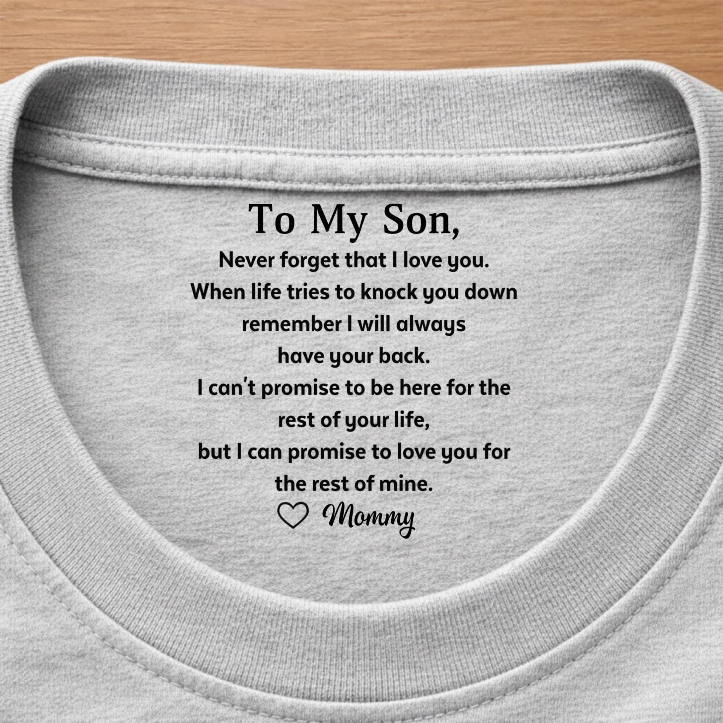 Custom Inside Neck Print T-Shirt