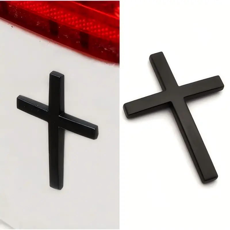 Two Pcs 3D Cross Stickers, Decorative Stickers