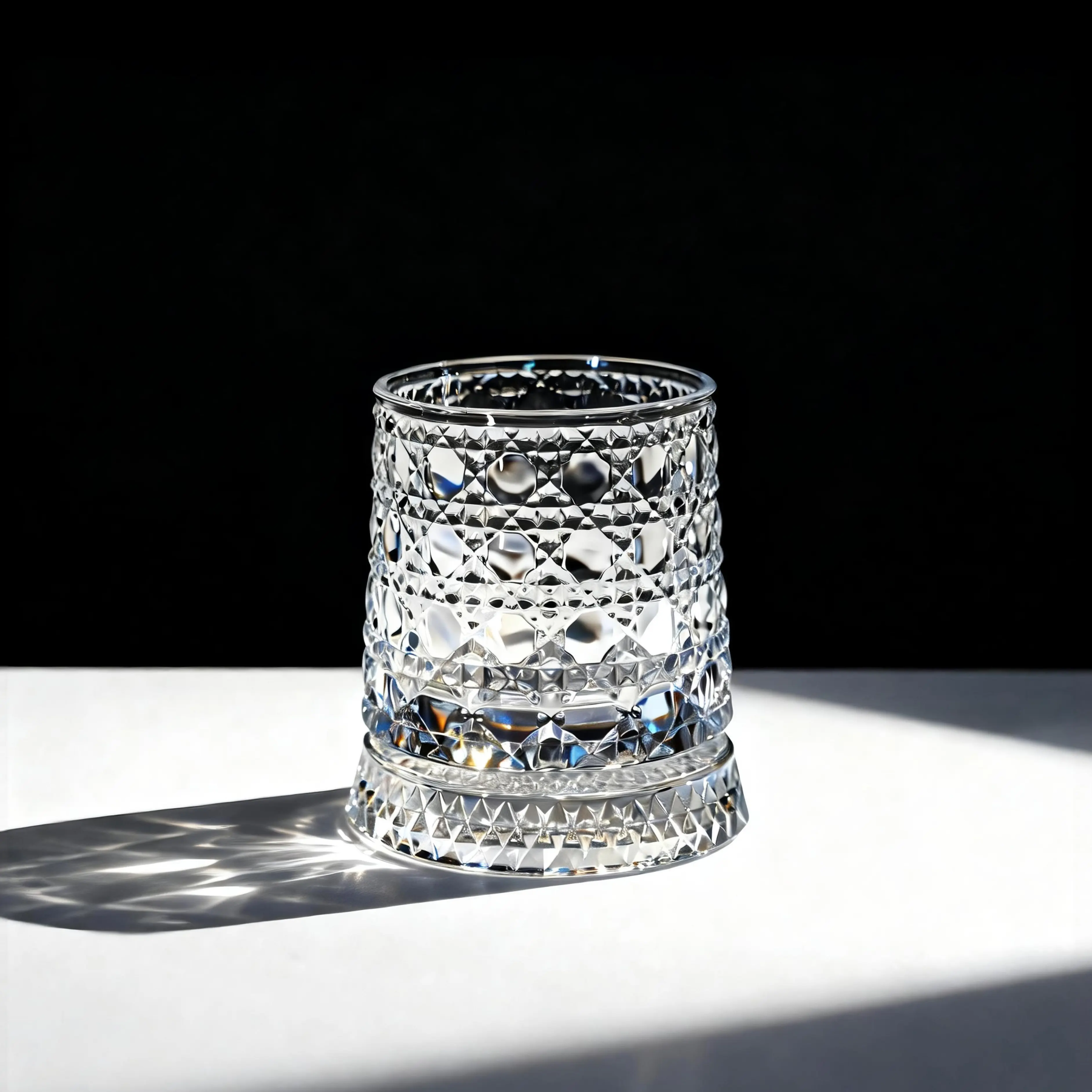 Luxury 360° Rotating Crystal Glass – Star-Cut Stress-Relieving Whiskey/Wine Glass