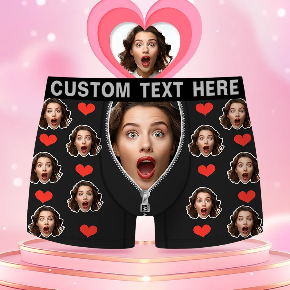 Custom Face Men's Boxer Funny Face Gift For Boyfriend Style Underwear