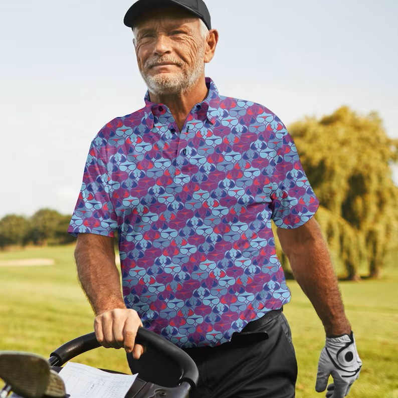 Fun Print Short Sleeve Golf Shirt