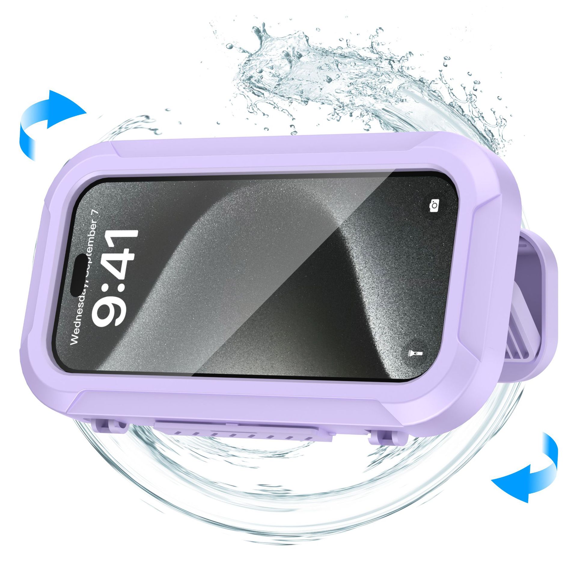 480° Rotating Waterproof Shower Phone Holder with Full Touchscreen Functionality