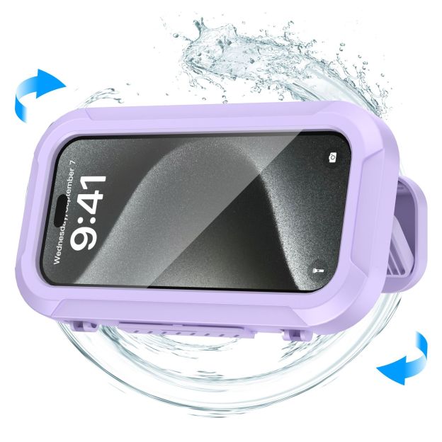 480° Rotating Waterproof Shower Phone Holder with Full Touchscreen Functionality