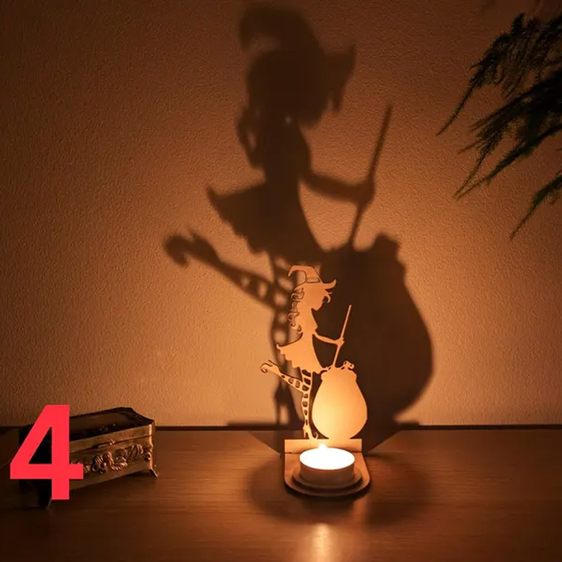 Scary Witch Tea Light Holder Decorative Candle