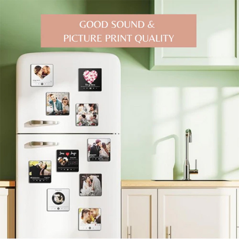 Customizable photo and music magnetic stickers