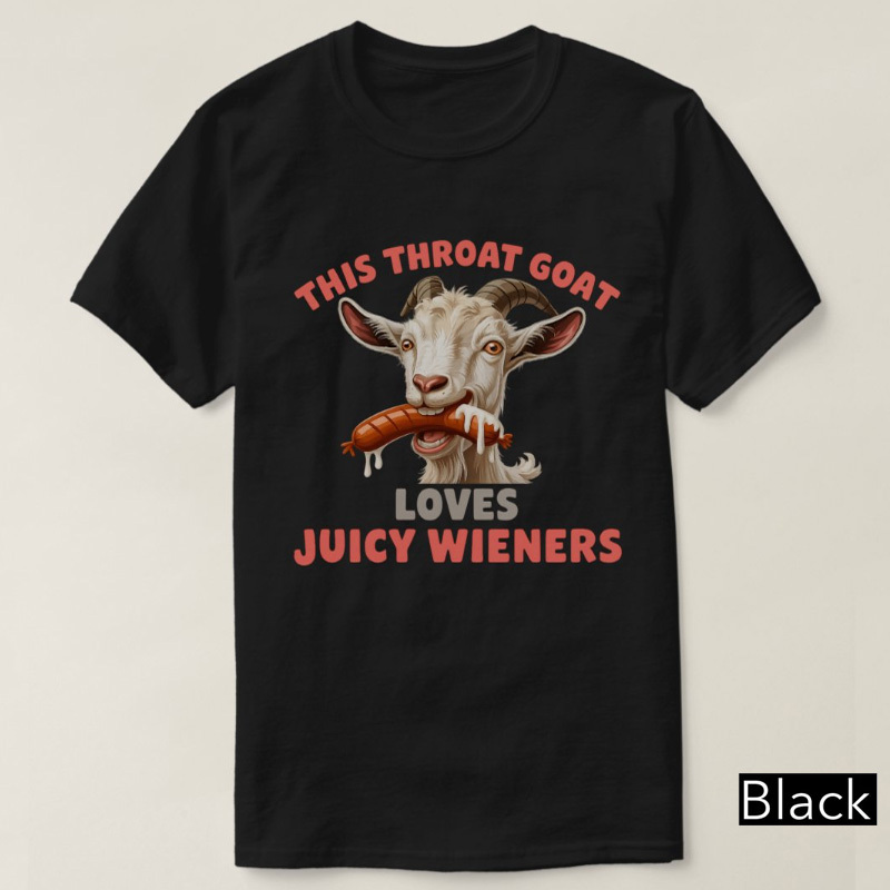 Fun Goat Print Short-Sleeve T-Shirt