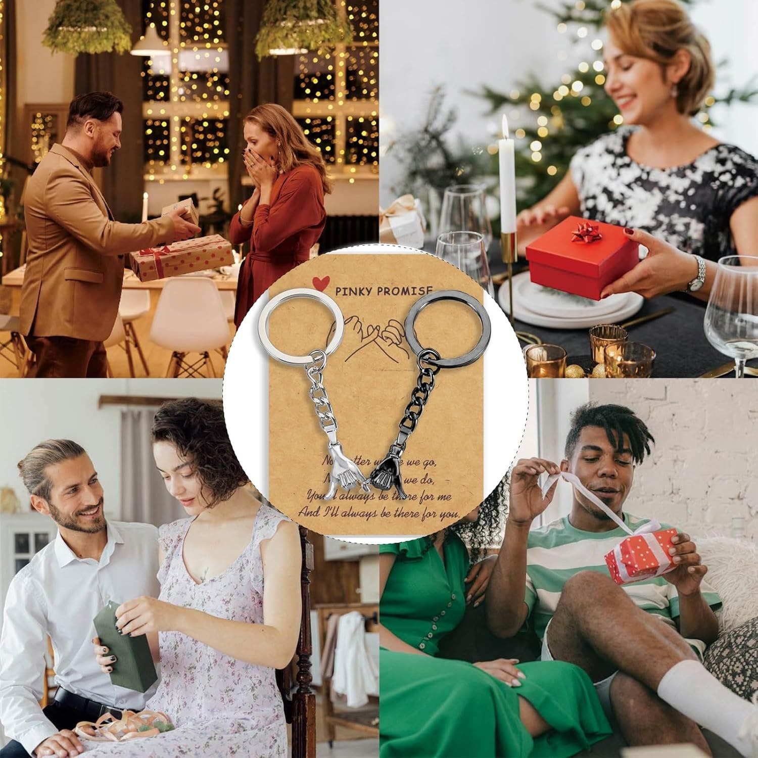 Couple's promise matching keychains