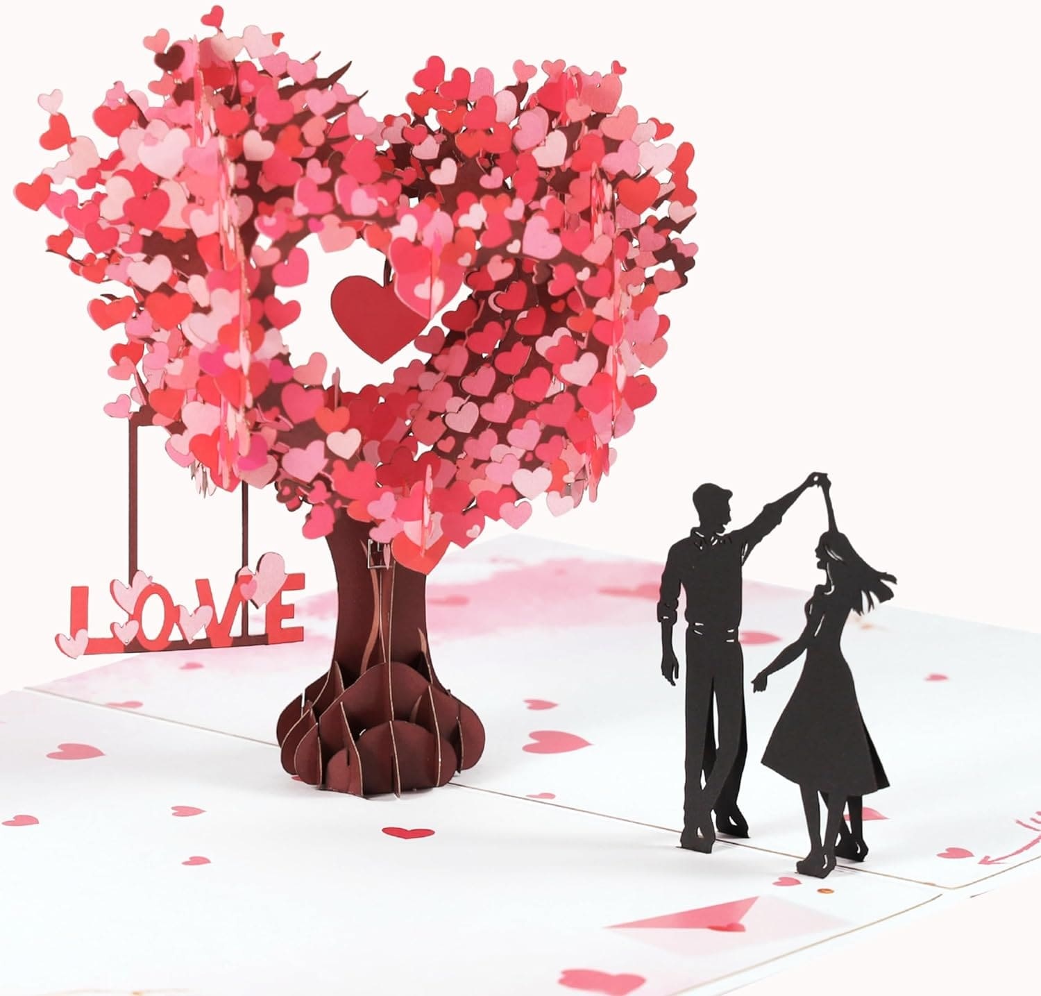 Love tree Valentine's Day pop-up cards - Romantic love greeting card