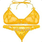 Personalized Thongs with Names Bra Set