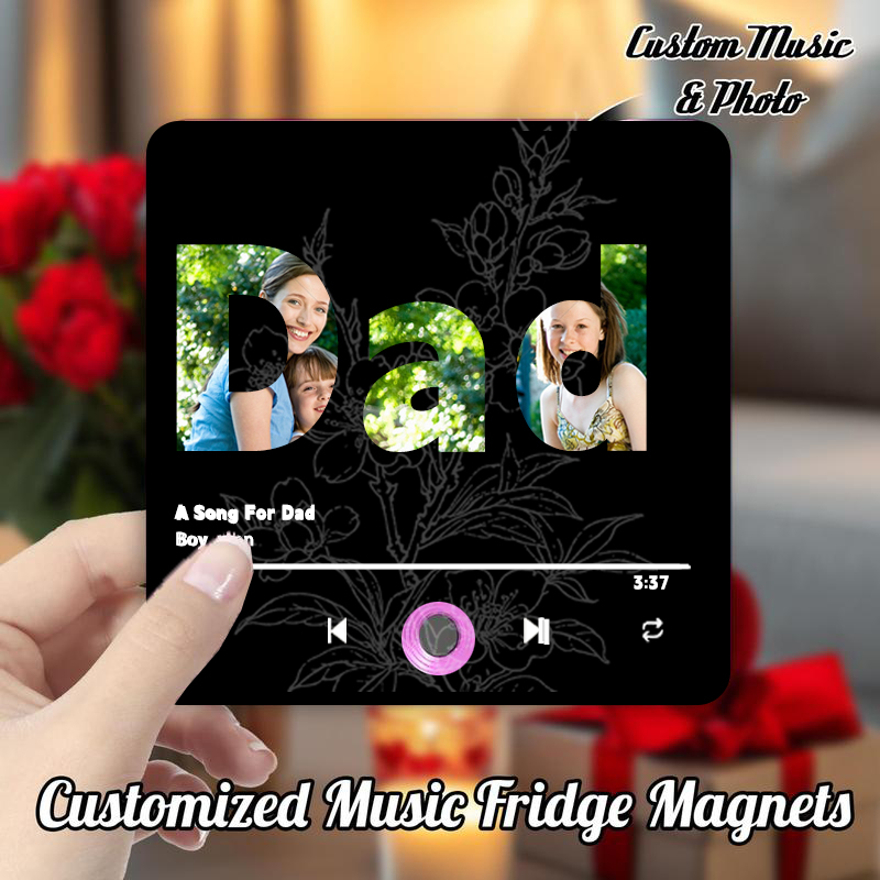 Father's Day Personalized Musical Fridge Stickers