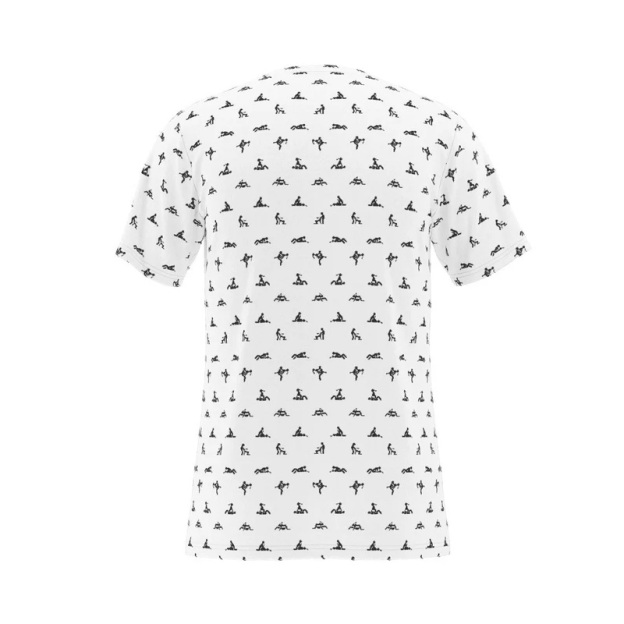 Sex Position Print Crew Neck T-shirt
