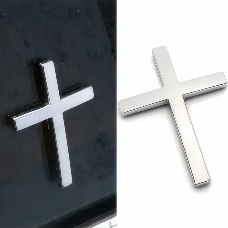 Two Pcs 3D Cross Stickers, Decorative Stickers
