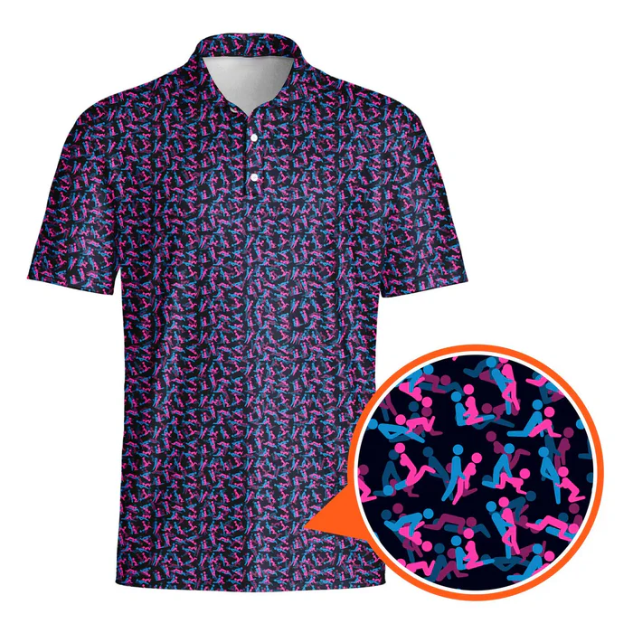 3d printed polo shirt short sleeve t-shirt for men