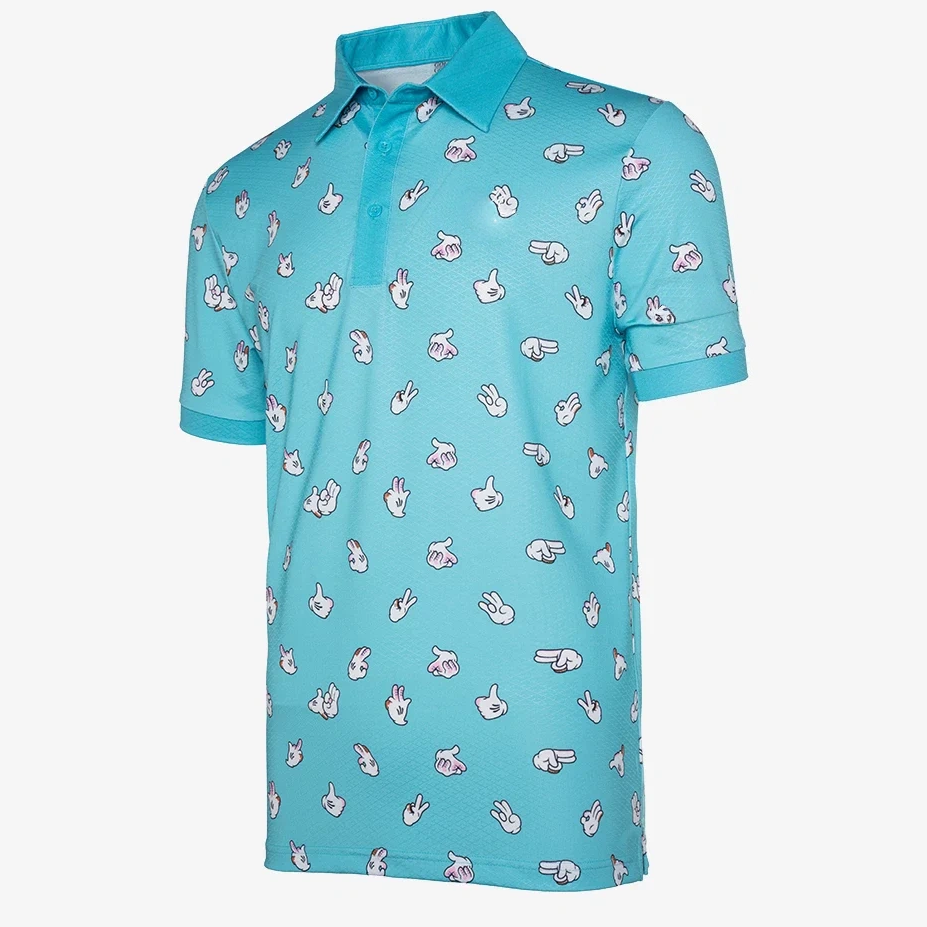 Shocker Cool Tech Performance Golf Polo in Teal