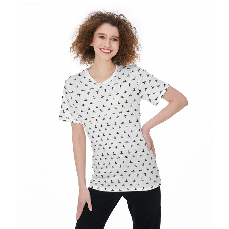 Sex Position Print Crew Neck T-shirt