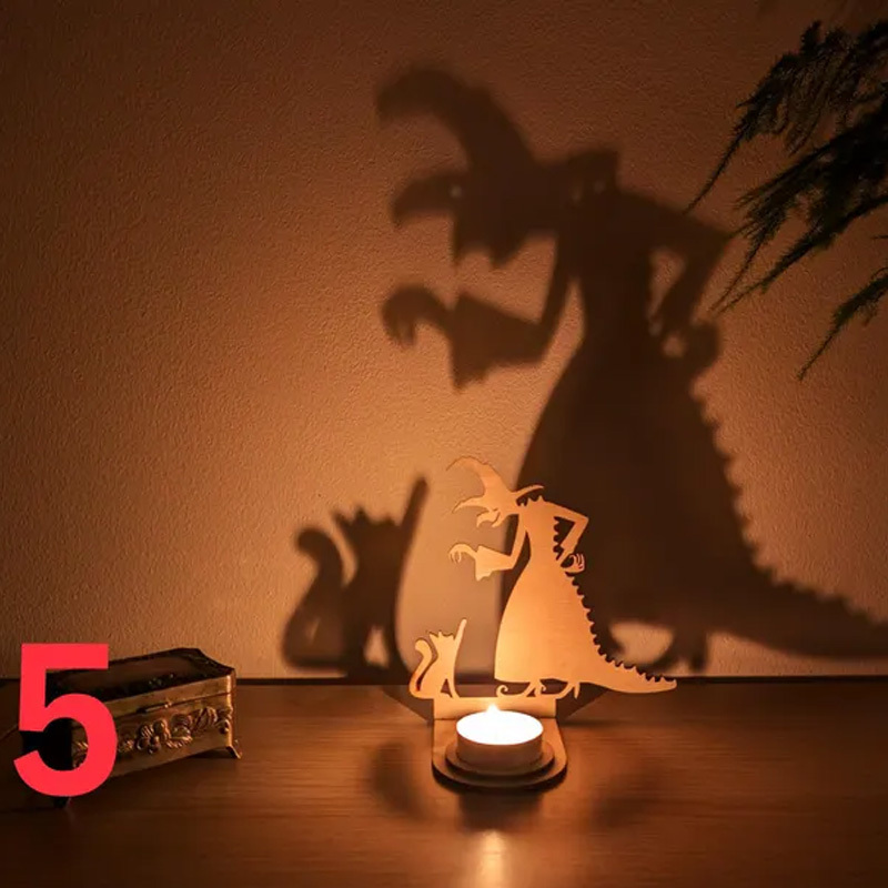 Scary Witch Tea Light Holder Decorative Candle