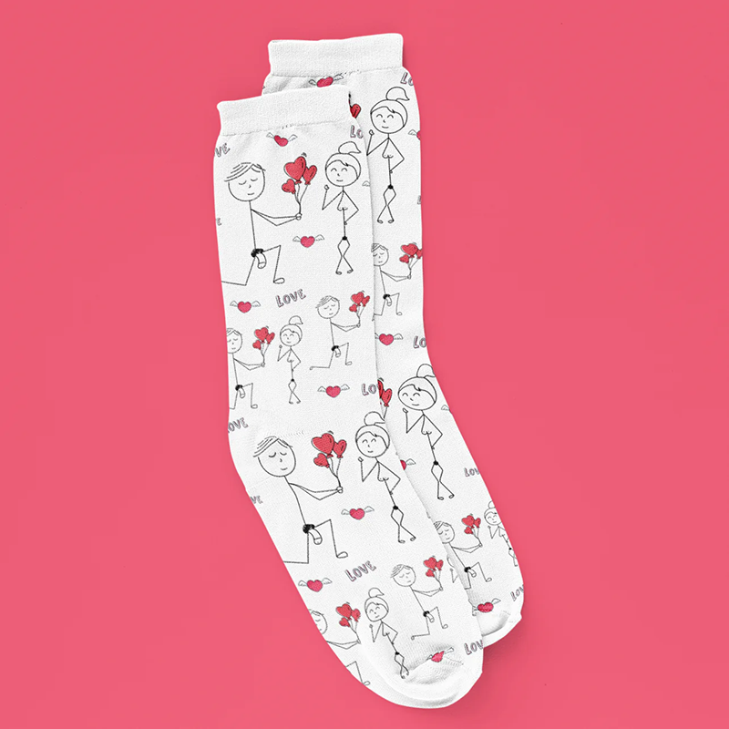 Valentine's Day socks