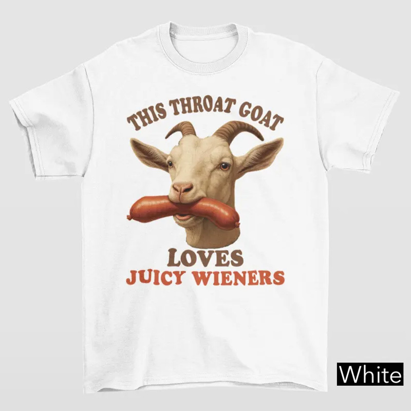 Fun Goat Print Short-Sleeve T-Shirt