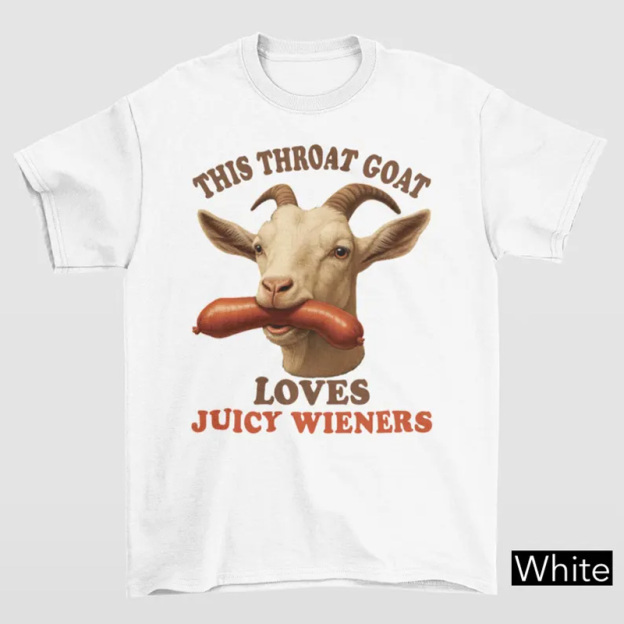 Fun Goat Print Short-Sleeve T-Shirt