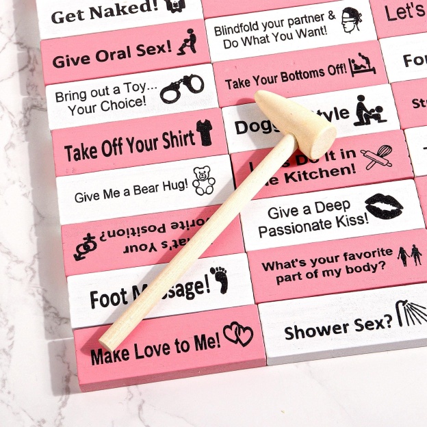 Personalized Block Tower Game for Couples 