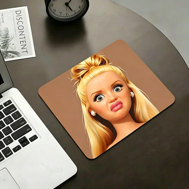 Humorous Expression Design Square Mouse Pad