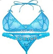 Personalized Thongs with Names Bra Set