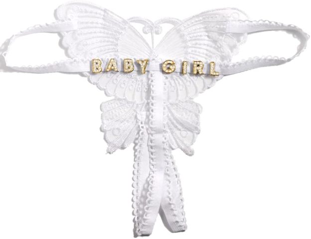 Customized Text Waist Chain Monogrammed Thong