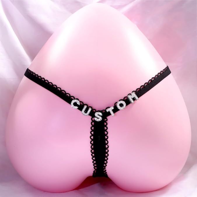 Customized Text Waist Chain Monogrammed Thong