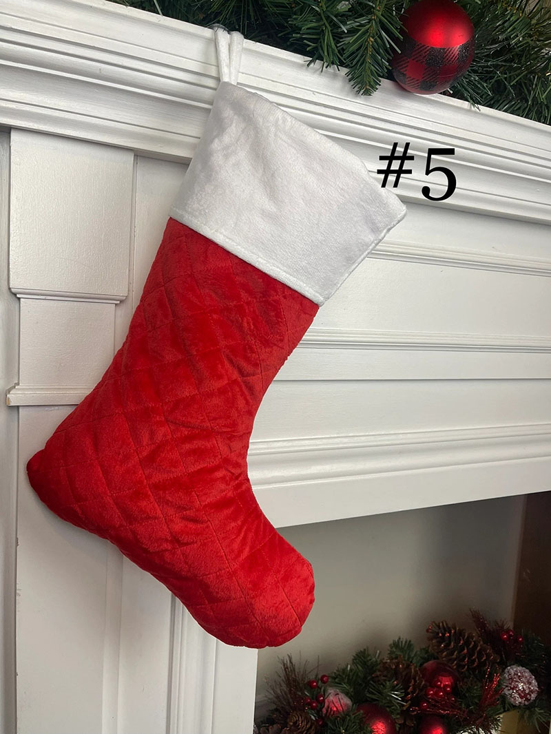 Personalized Plaid Christmas Stockings