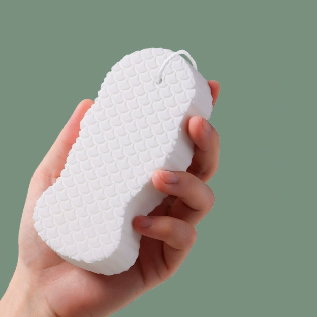3D Textured Sponge Bath Scrubber