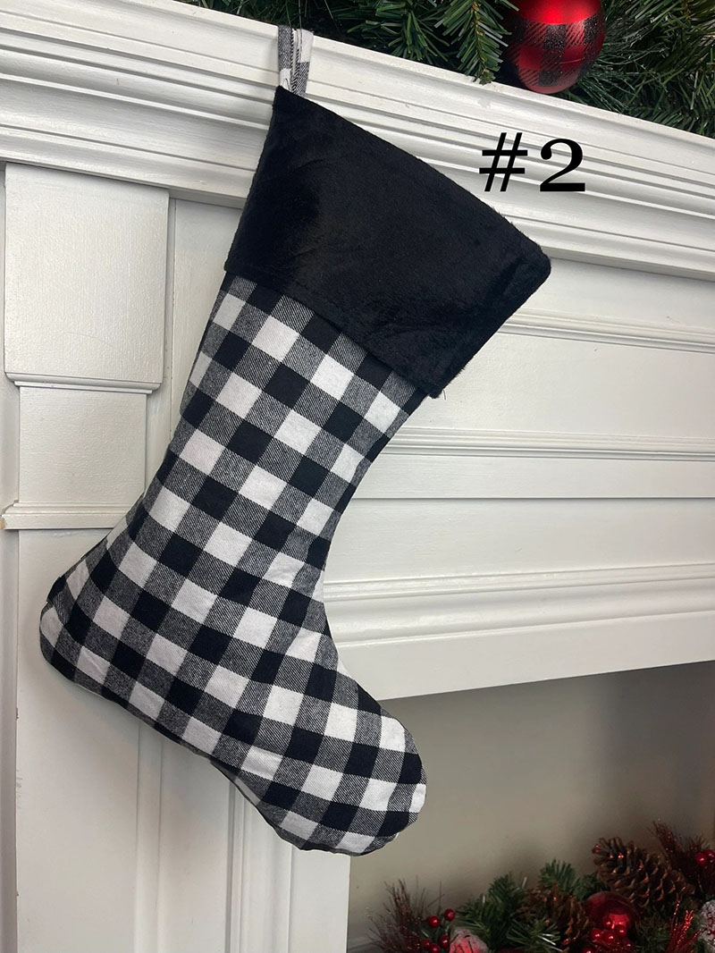 Personalized Plaid Christmas Stockings