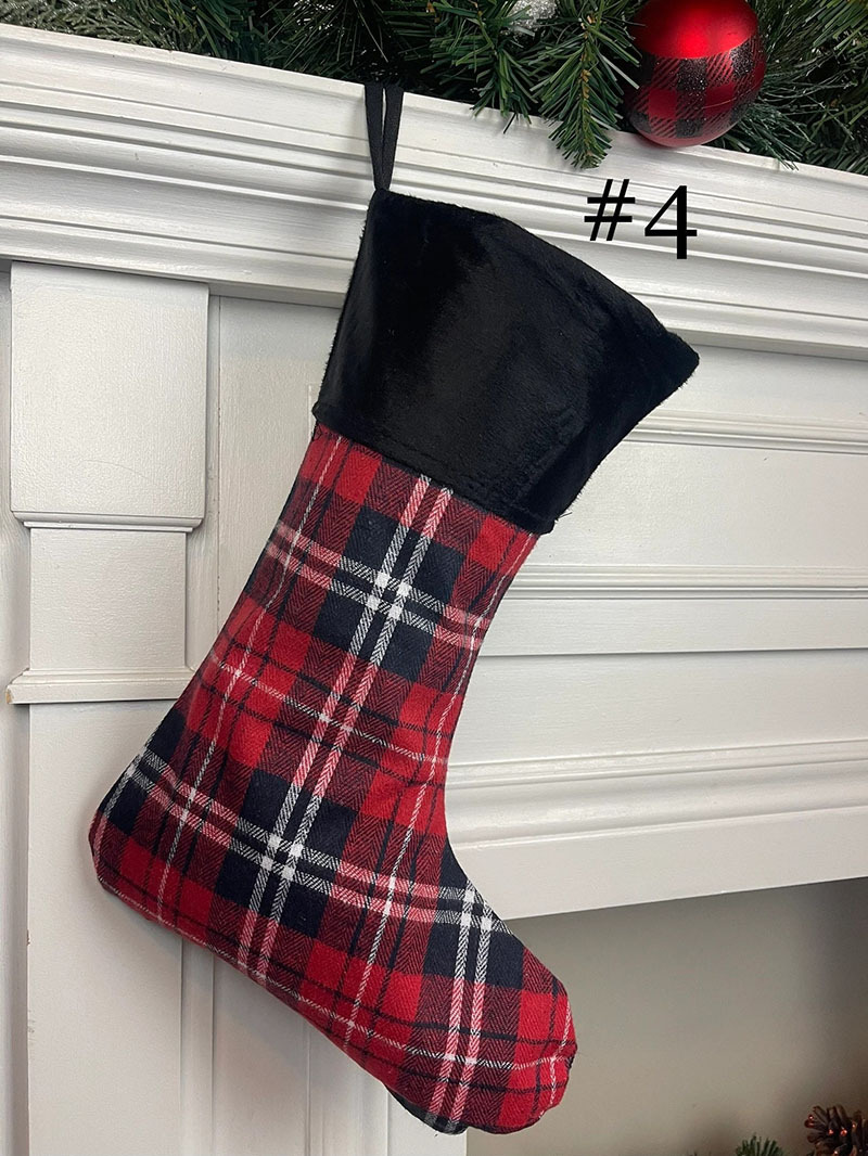 Personalized Plaid Christmas Stockings