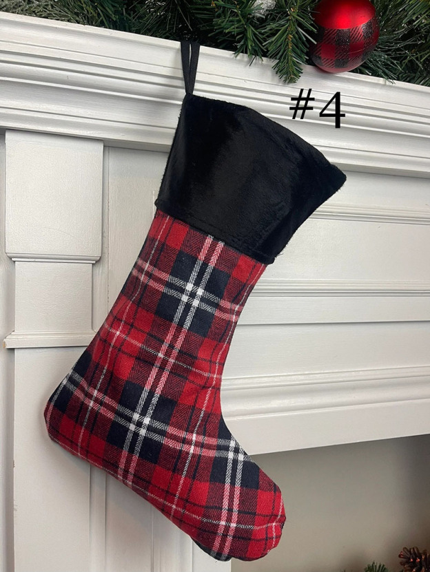 Personalized Plaid Christmas Stockings
