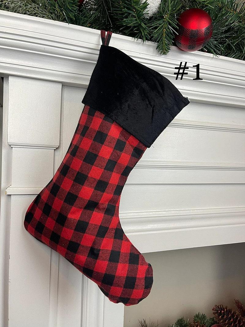 Personalized Plaid Christmas Stockings