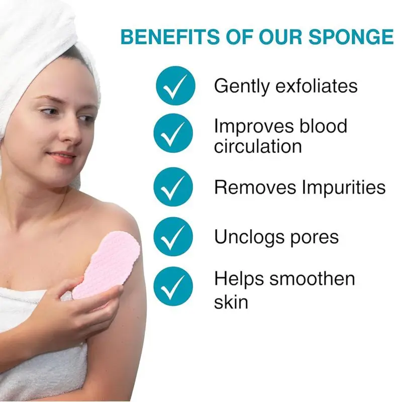 3D Textured Sponge Bath Scrubber