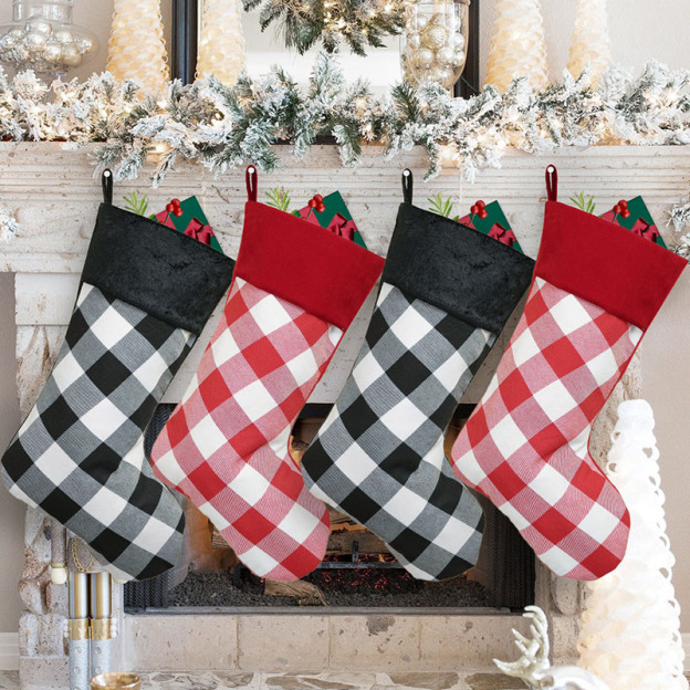 Personalized Plaid Christmas Stockings