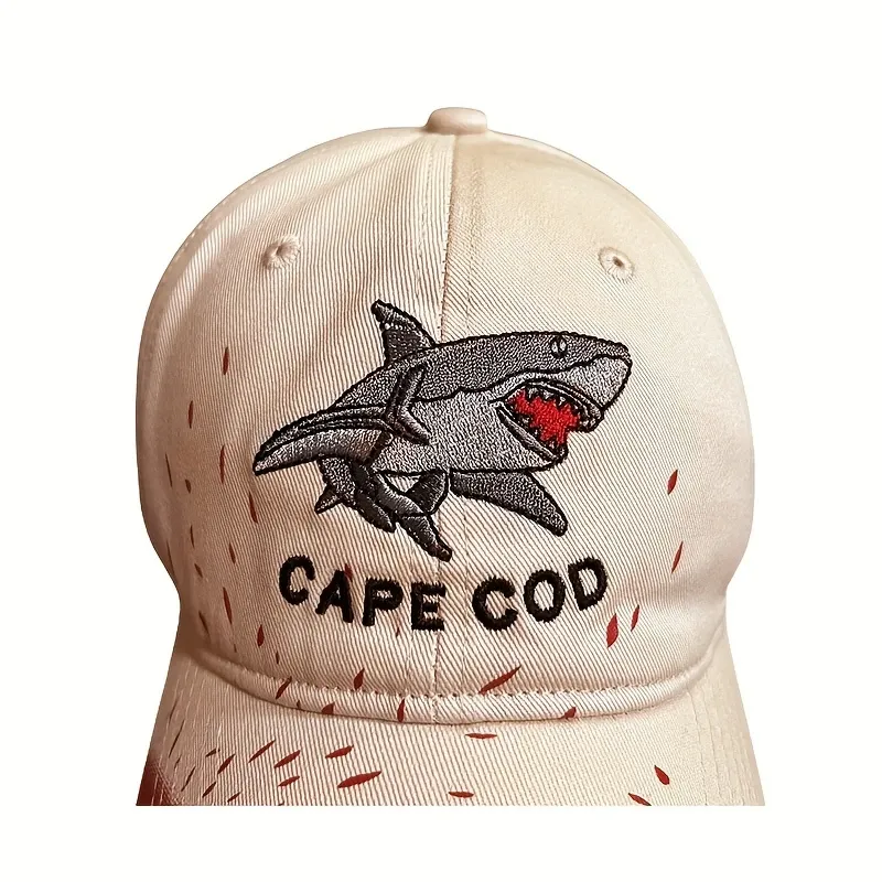 Cape Cod Shark Embroidered Baseball Cap