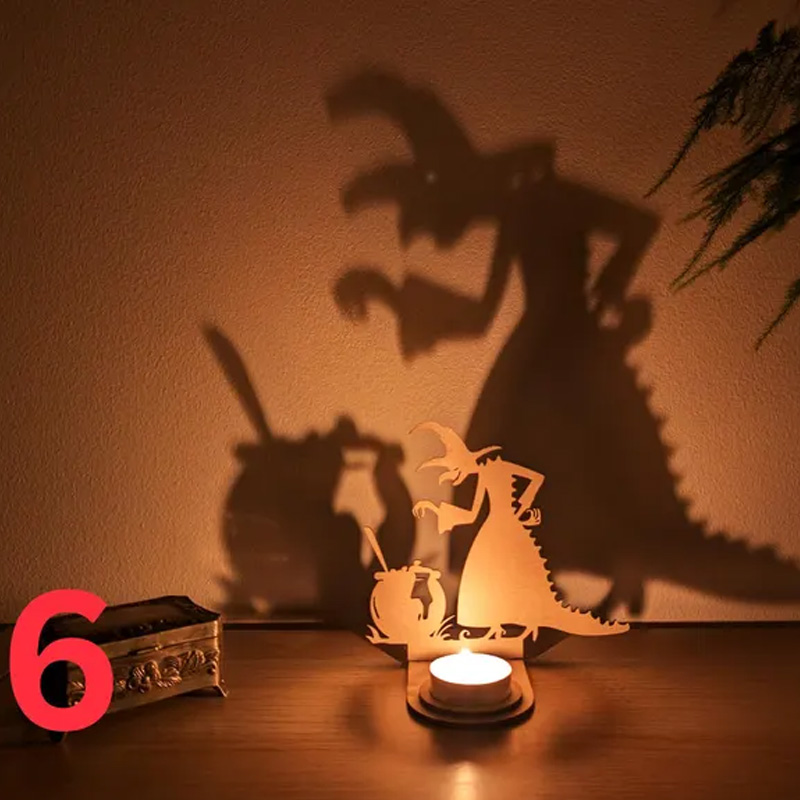 Scary Witch Tea Light Holder Decorative Candle