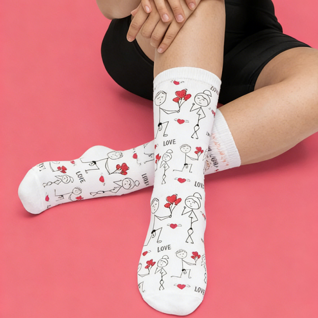 Valentine's Day socks