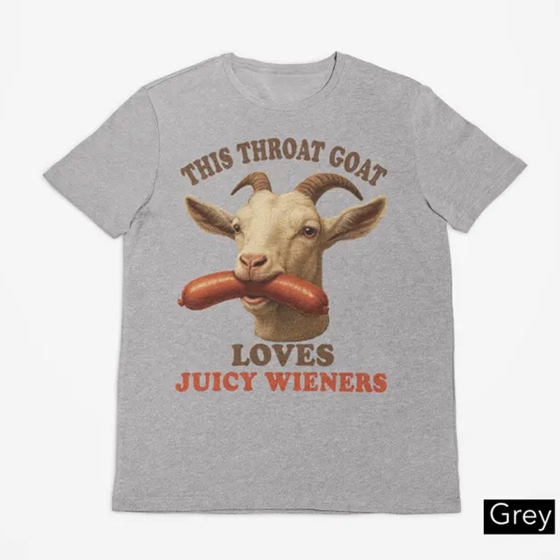 Fun Goat Print Short-Sleeve T-Shirt